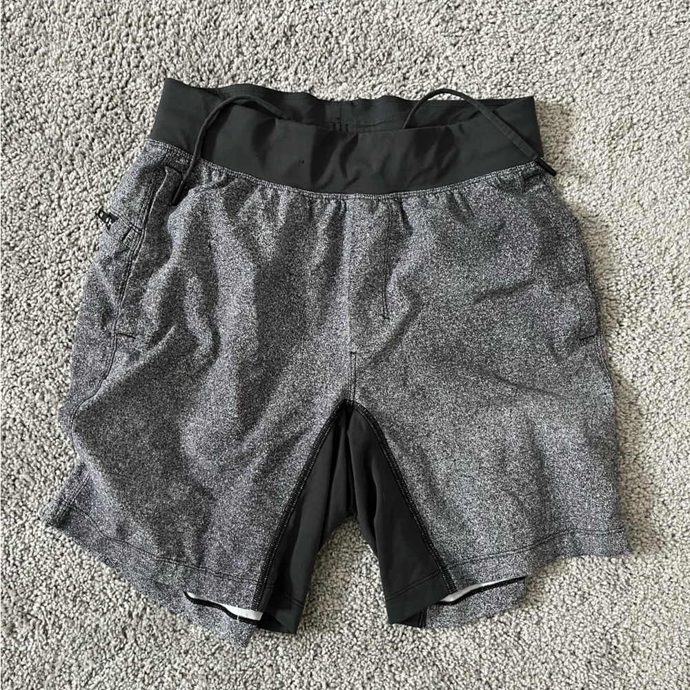 Gray and Black Athletic Shorts